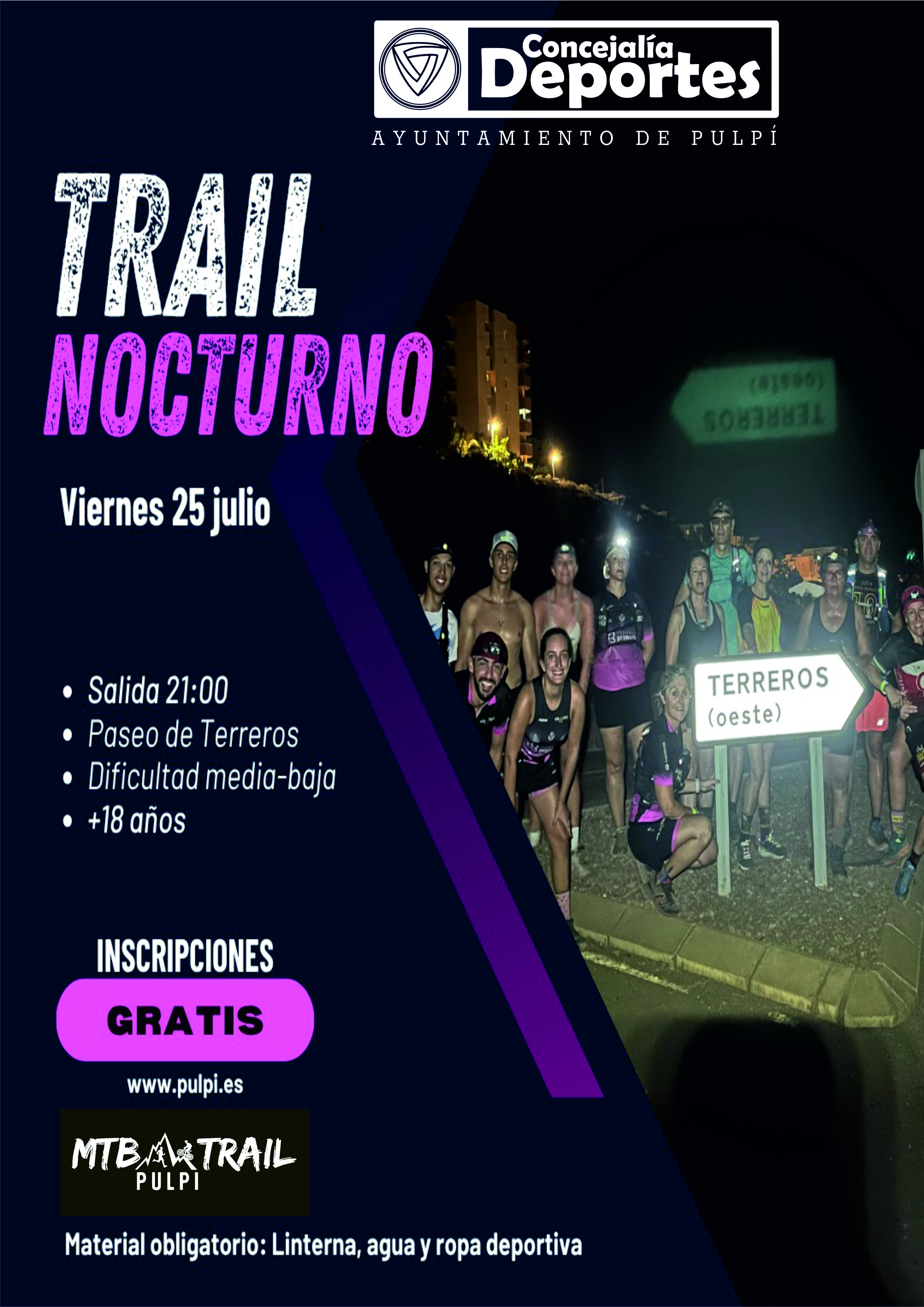 QUEDADA TRAIL NOCTURNA VIERNES 25 JULIO EXPLAYATE 2025 SAN JUAN DE LOS TERREROS-PULPÍ-